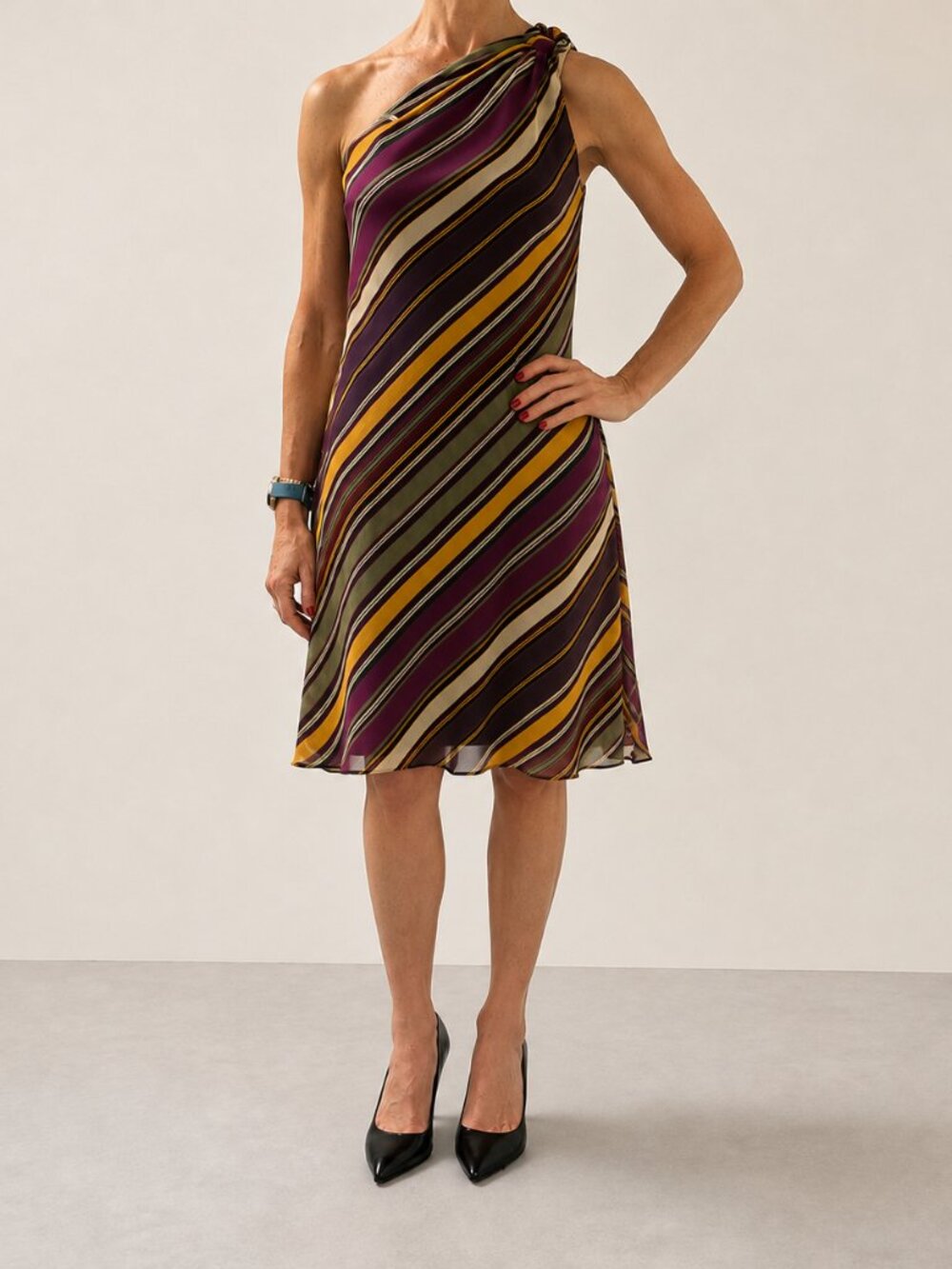 Ralph Lauren One Shoulder Dress 2P